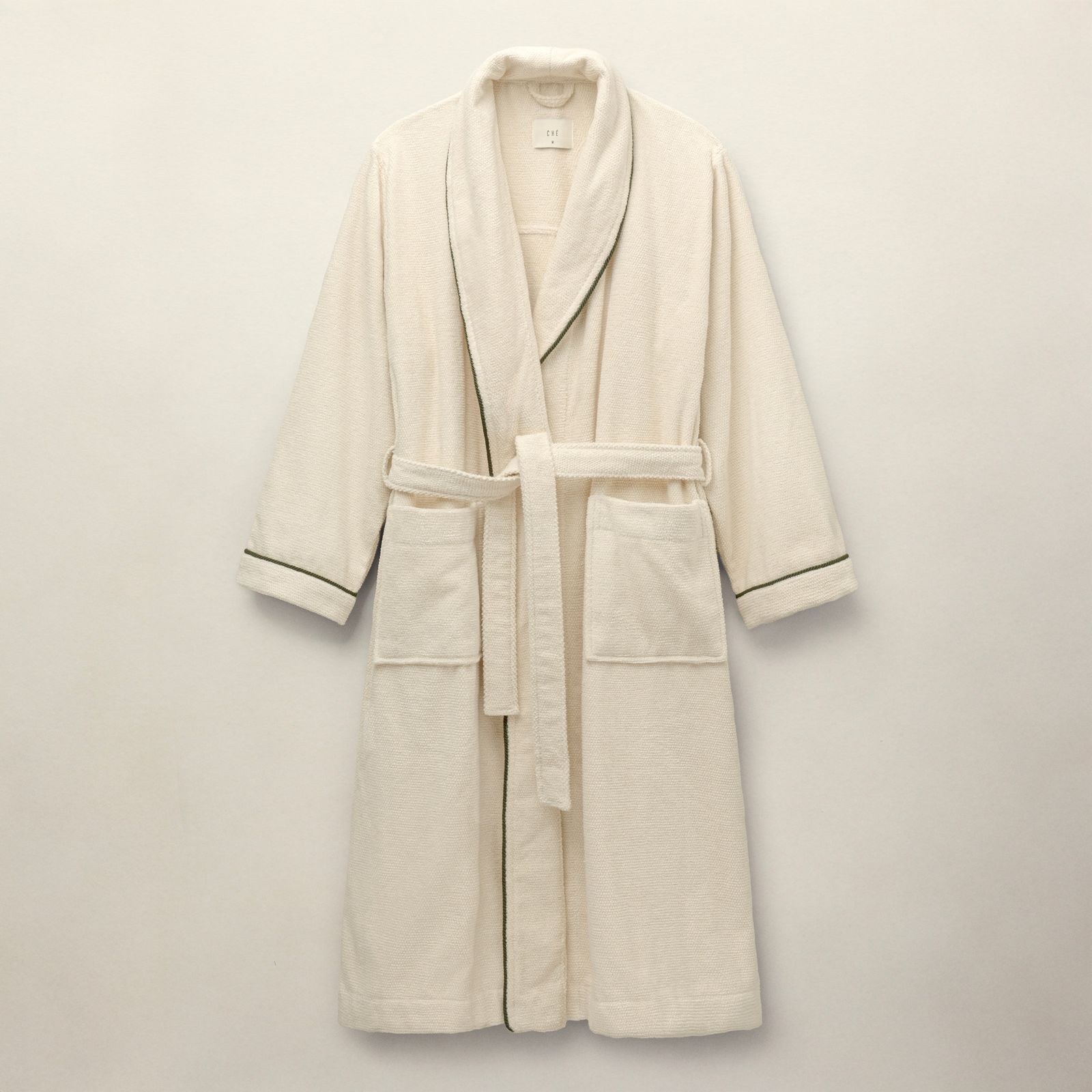 Shawl Collar Dressing Gown - Ivory