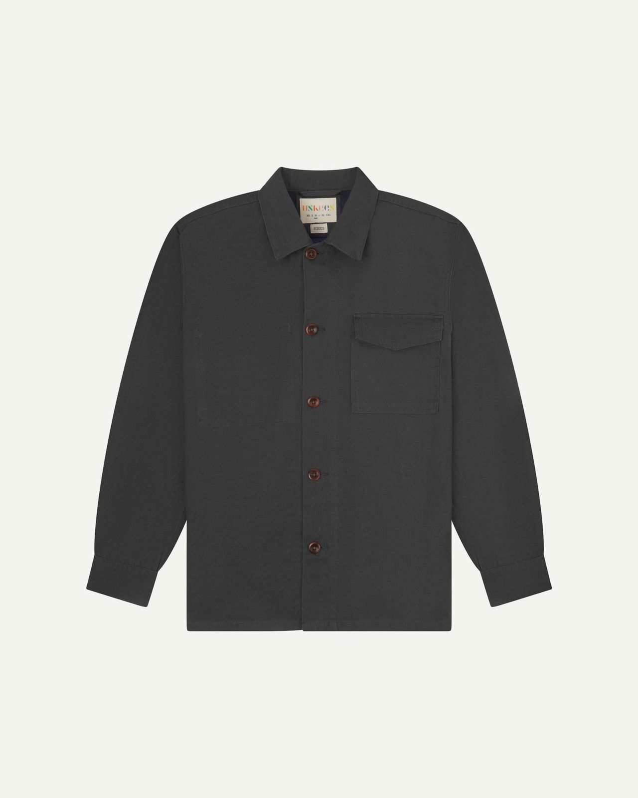 3003 buttoned workshirt - charcoal