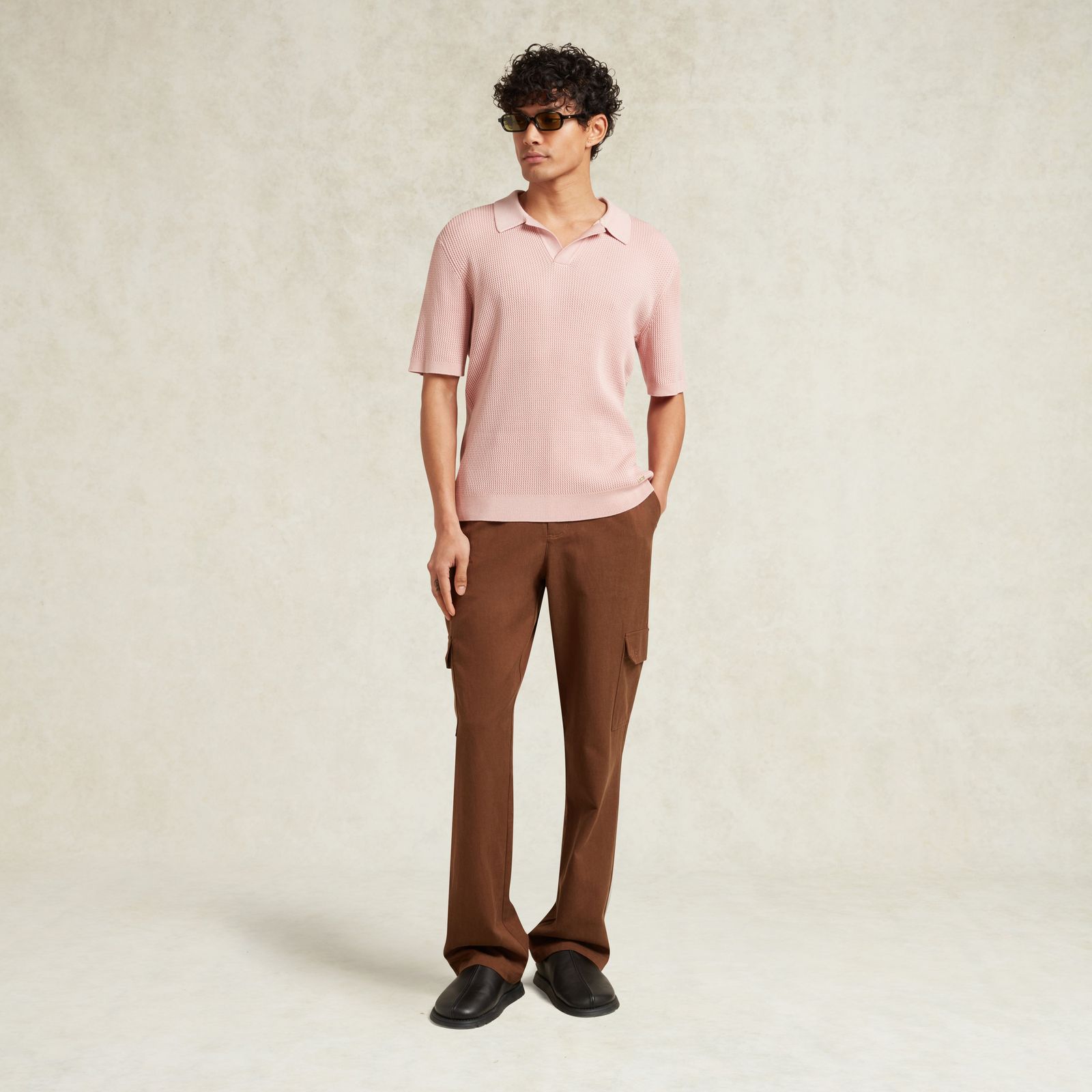 LYOCELL CARGO TROUSER - CHOCOLATE BROWN