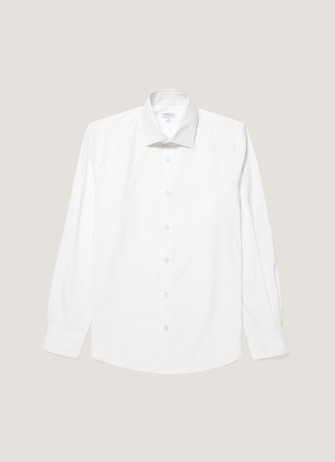 Men's Stretch Cotton Poplin Shirt in White