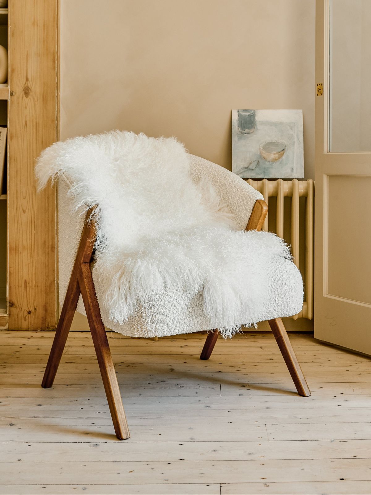 Tibetan Sheepskin Rug - White
