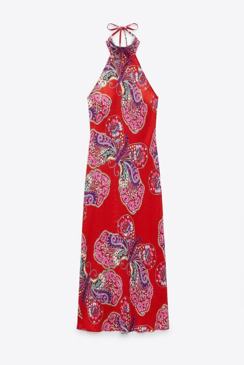 Maura - Butterfly Bloom Jacquard Red