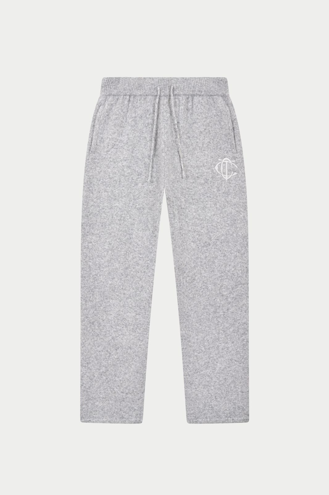 MONOGRAM KNITTED JOGGERS - GREY