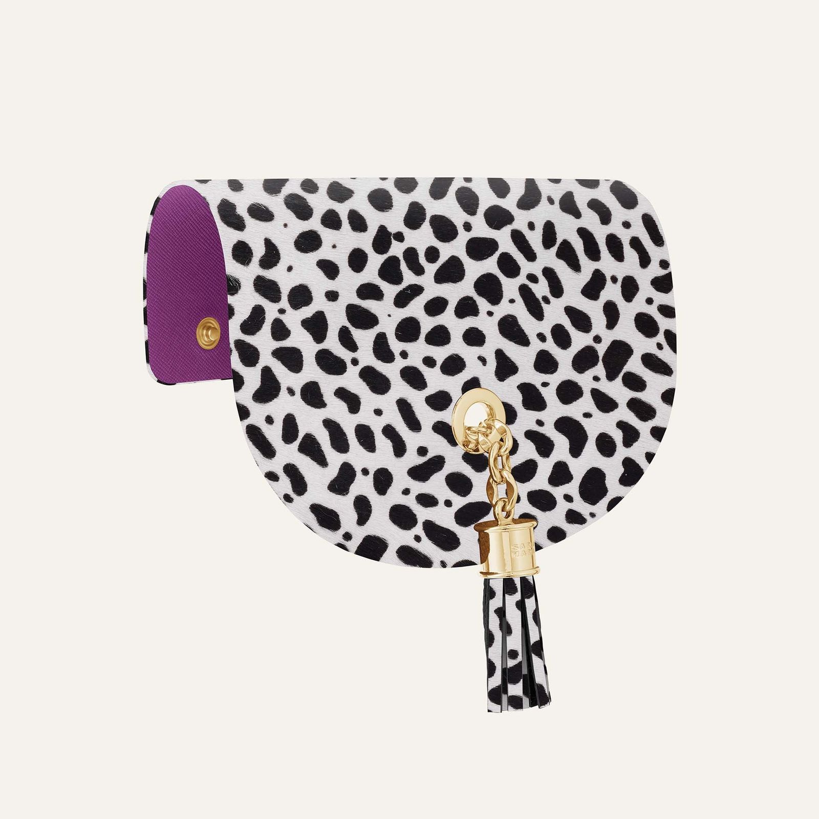 Flap Set Mini | Dalmatian with Gold hardware