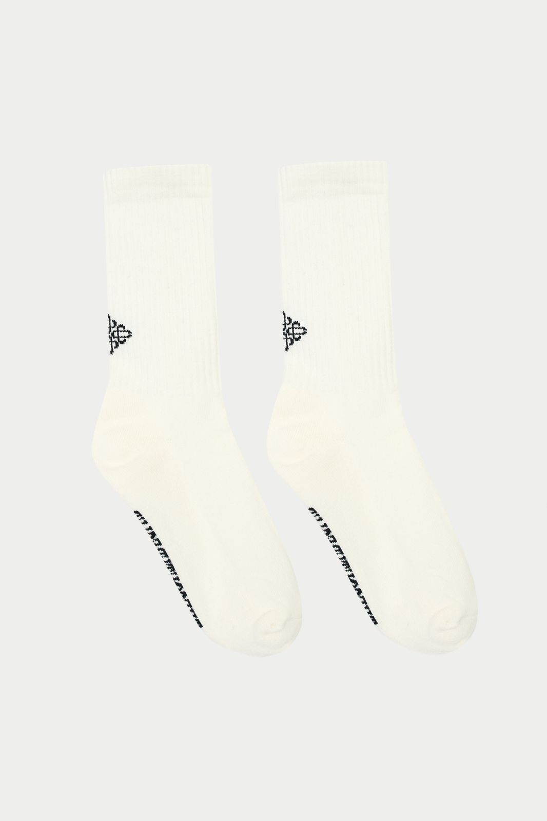 REVERSE EMBLEM COPYRIGHT SOCKS - OFF WHITE