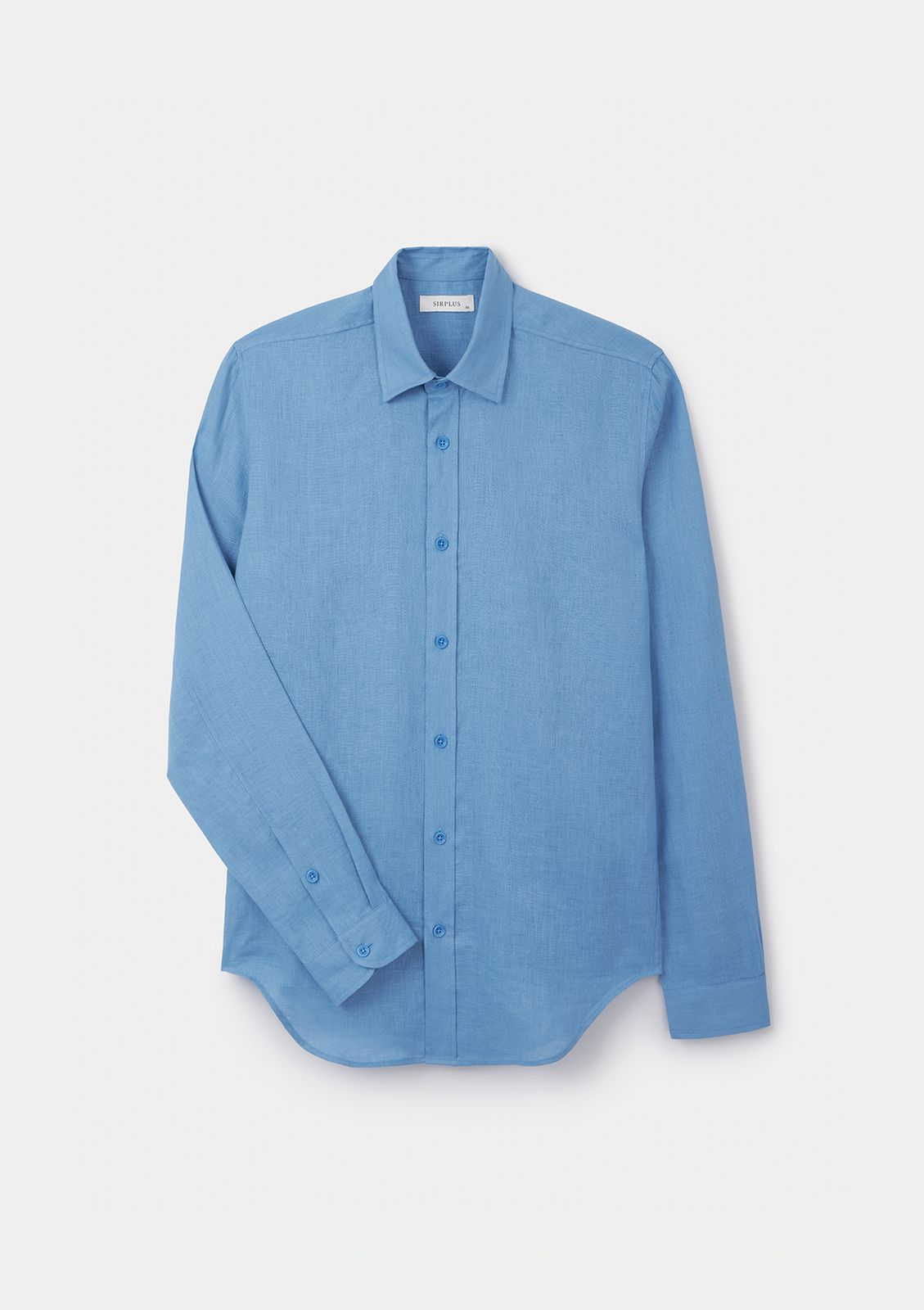 Cornflower Blue Linen Collared Shirt