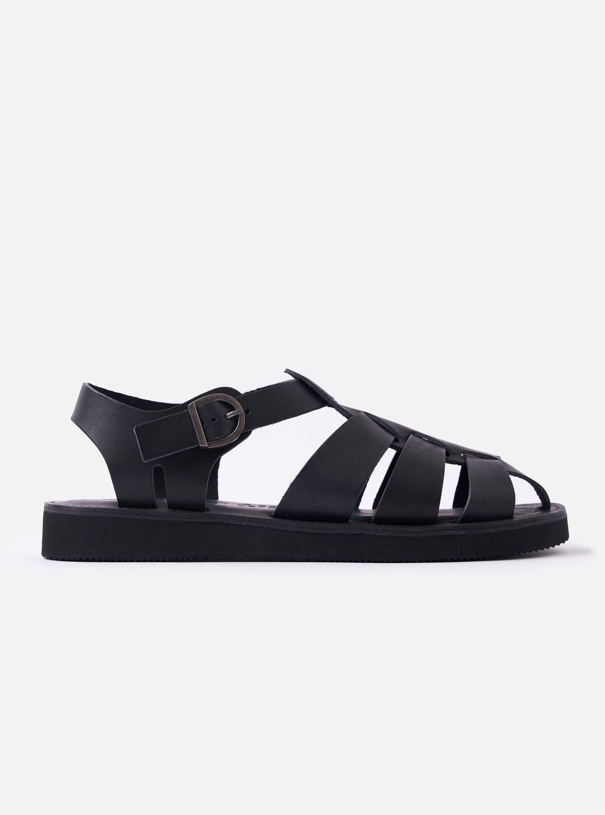 Organic Handloom Black Leather Gurkha