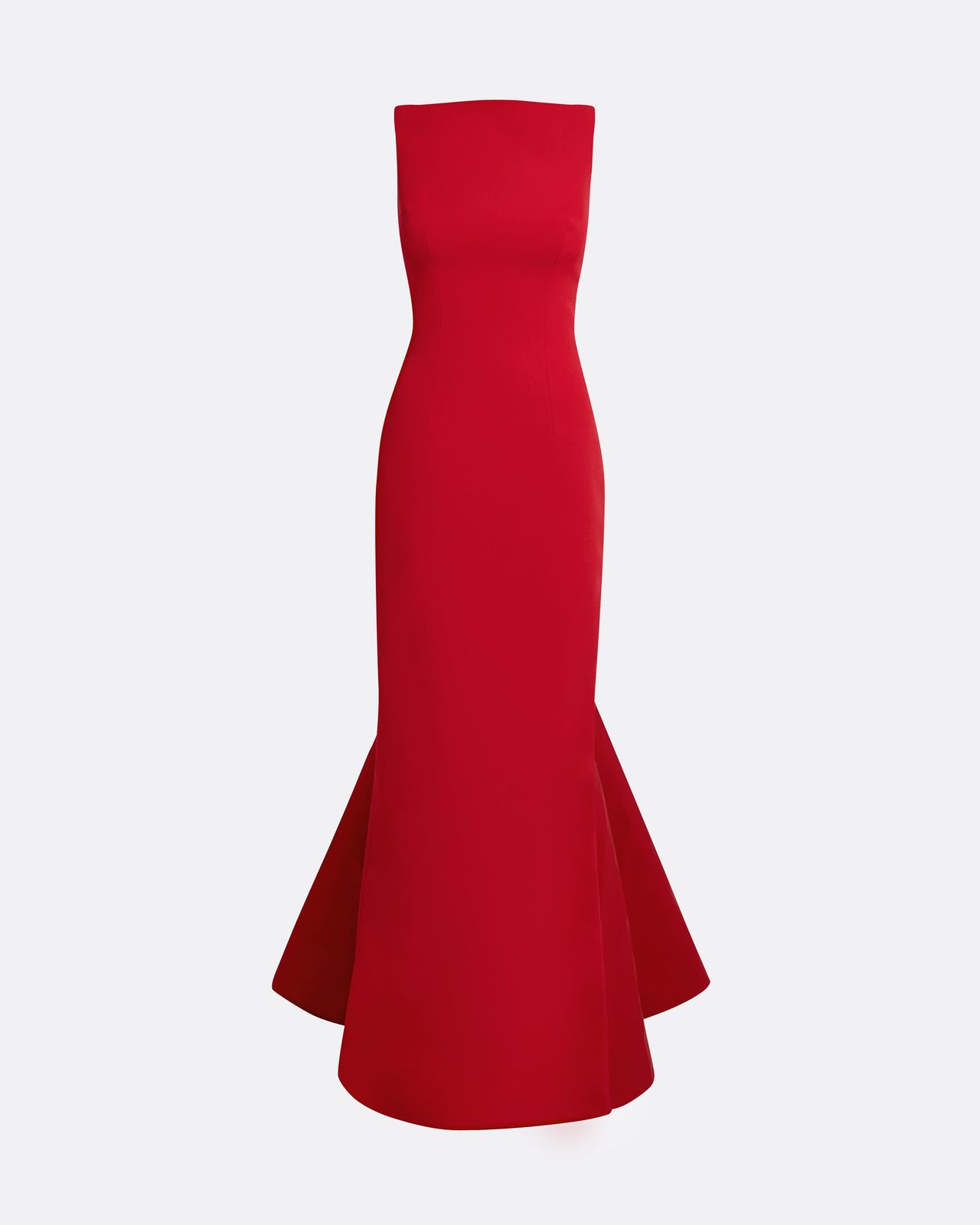 Sloane Long Dress In Lacquer Red On Crimson