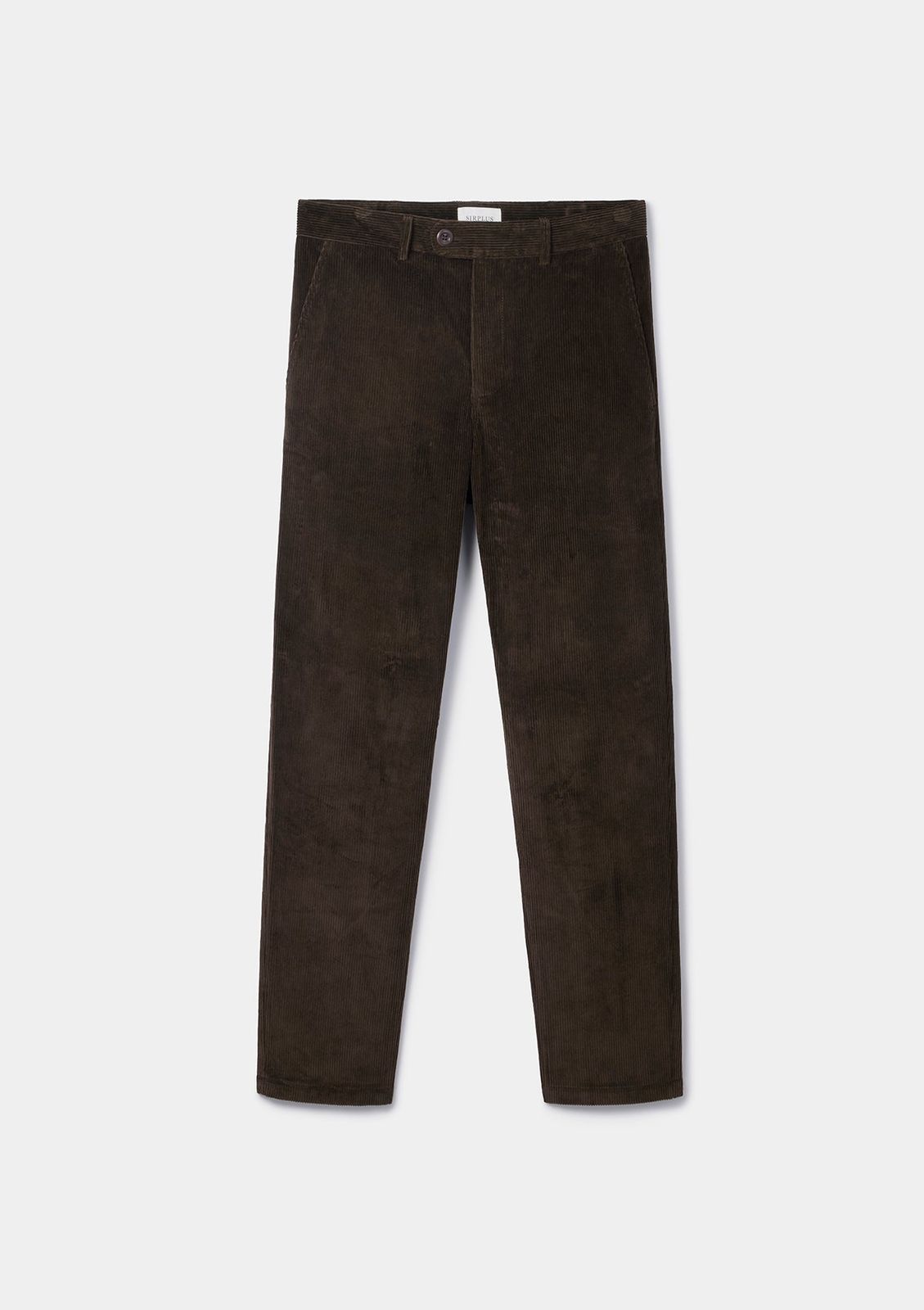 Coffee Cotton-Corduroy Casual Trouser