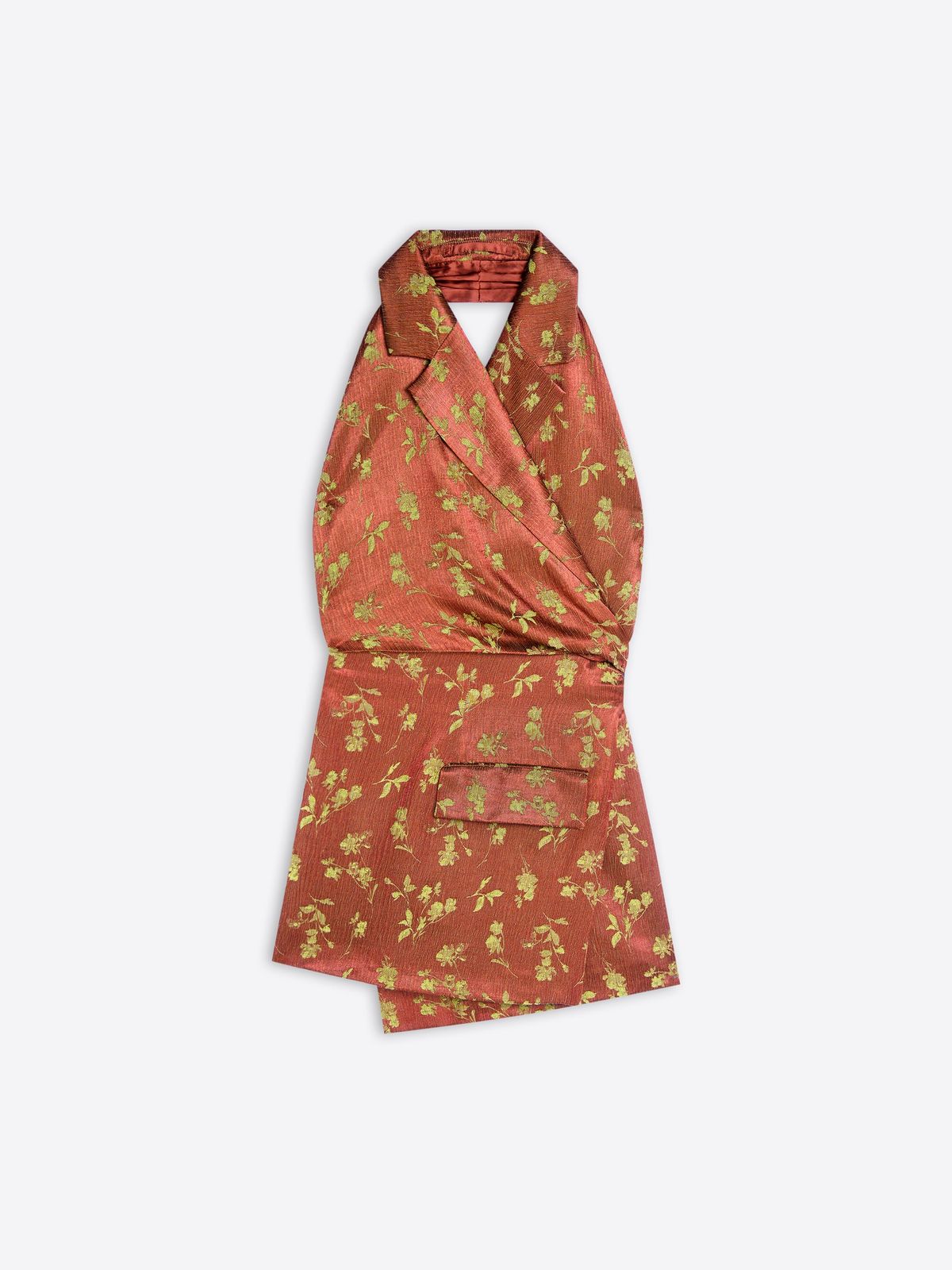 Backless jacquard top