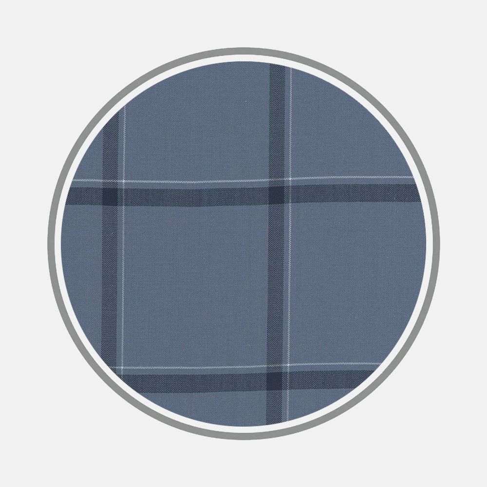 Navy and Dark Blue Check Fabric