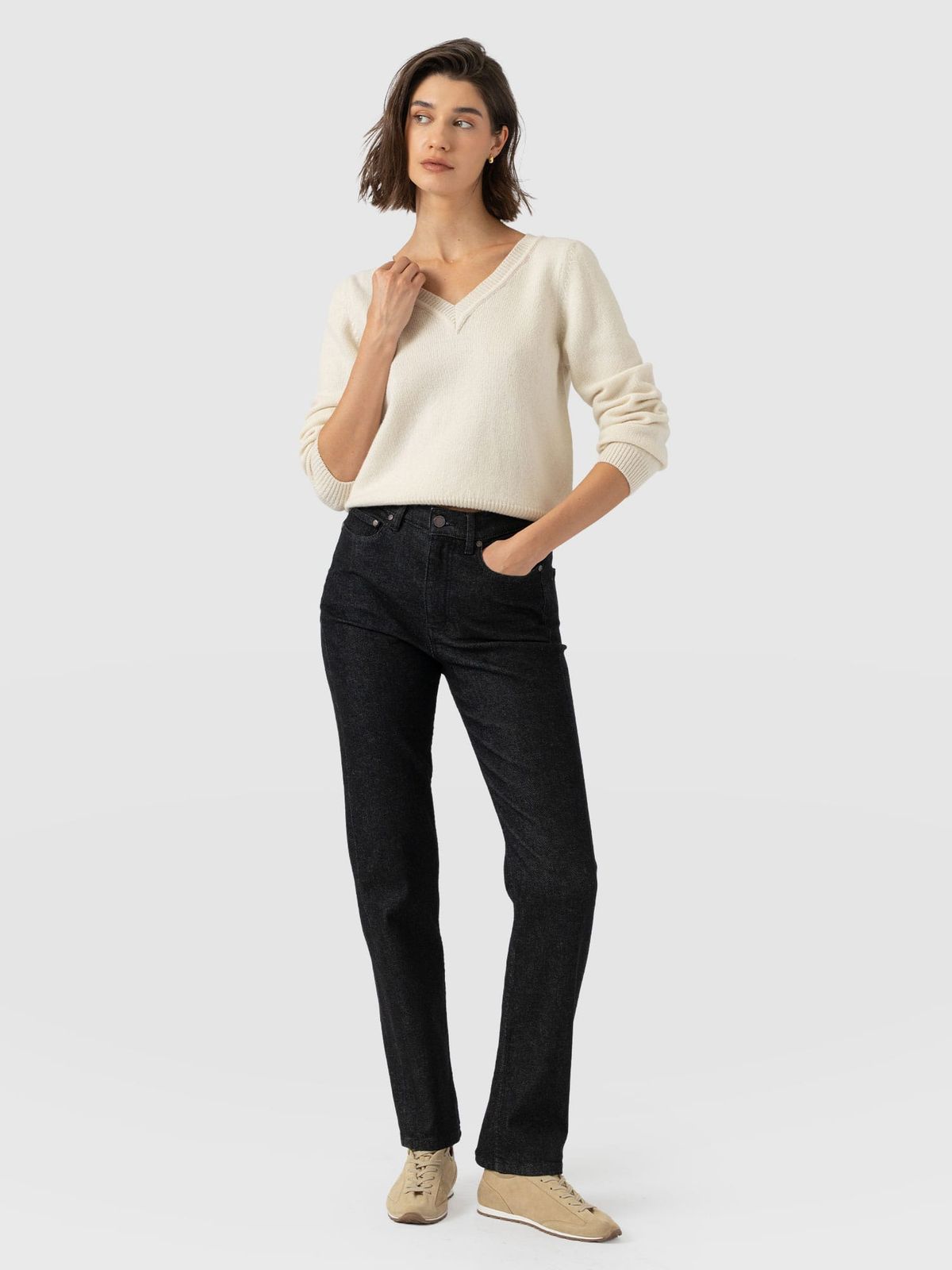 Straight Leg Jean - Black Wash