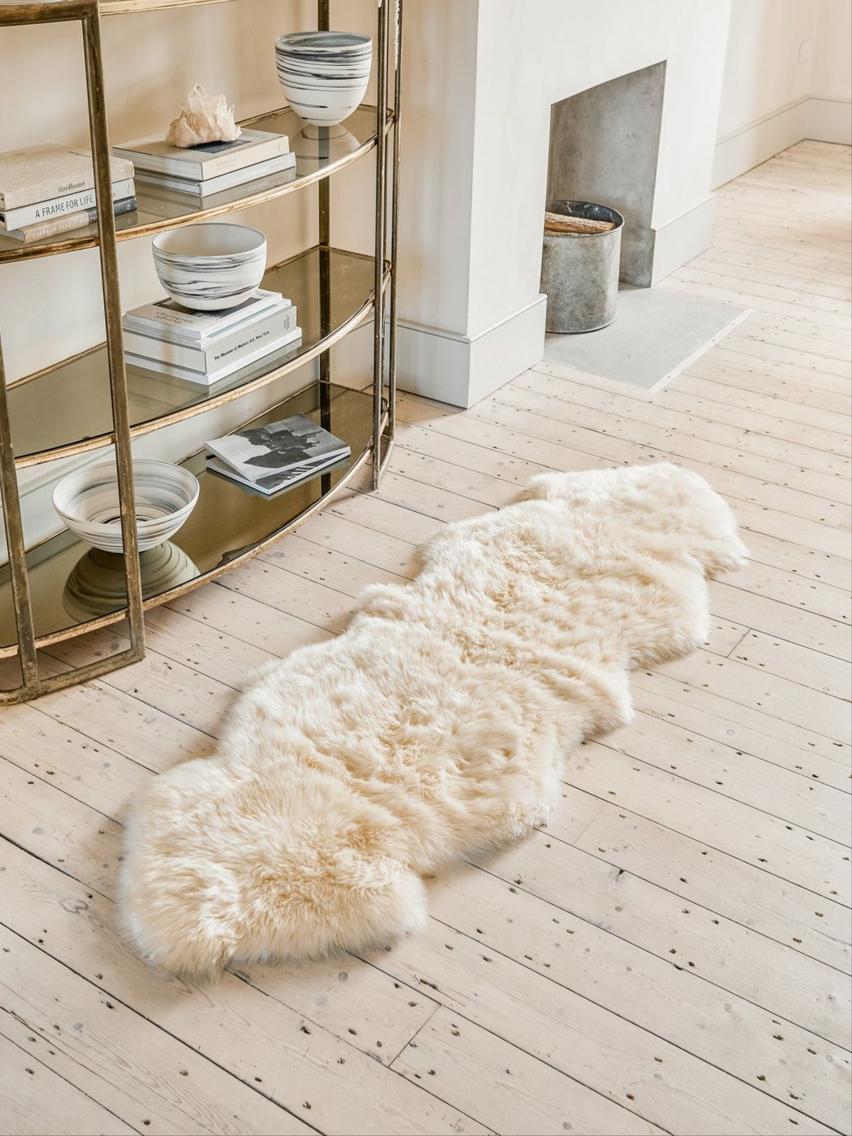 Double Sheepskin Rug - Champagne