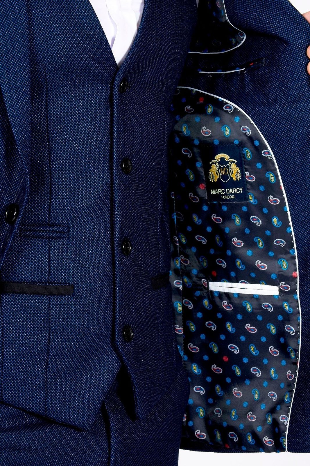 Marc Darcy Callum Blue Three Piece Suit