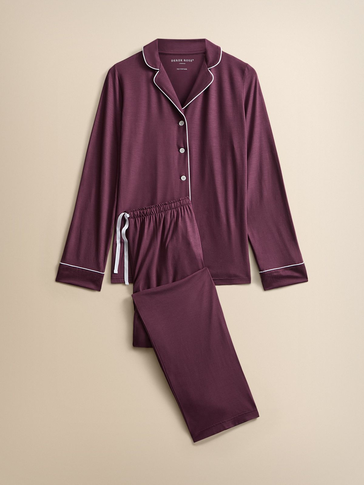 Lara Micro Modal Pyjamas Mauve Wine