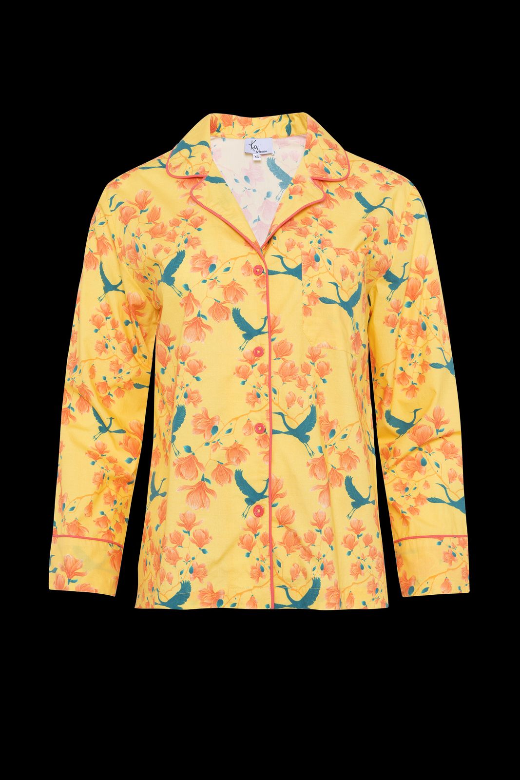 The Nancy Yellow Pyjama Set in Organic Cotton