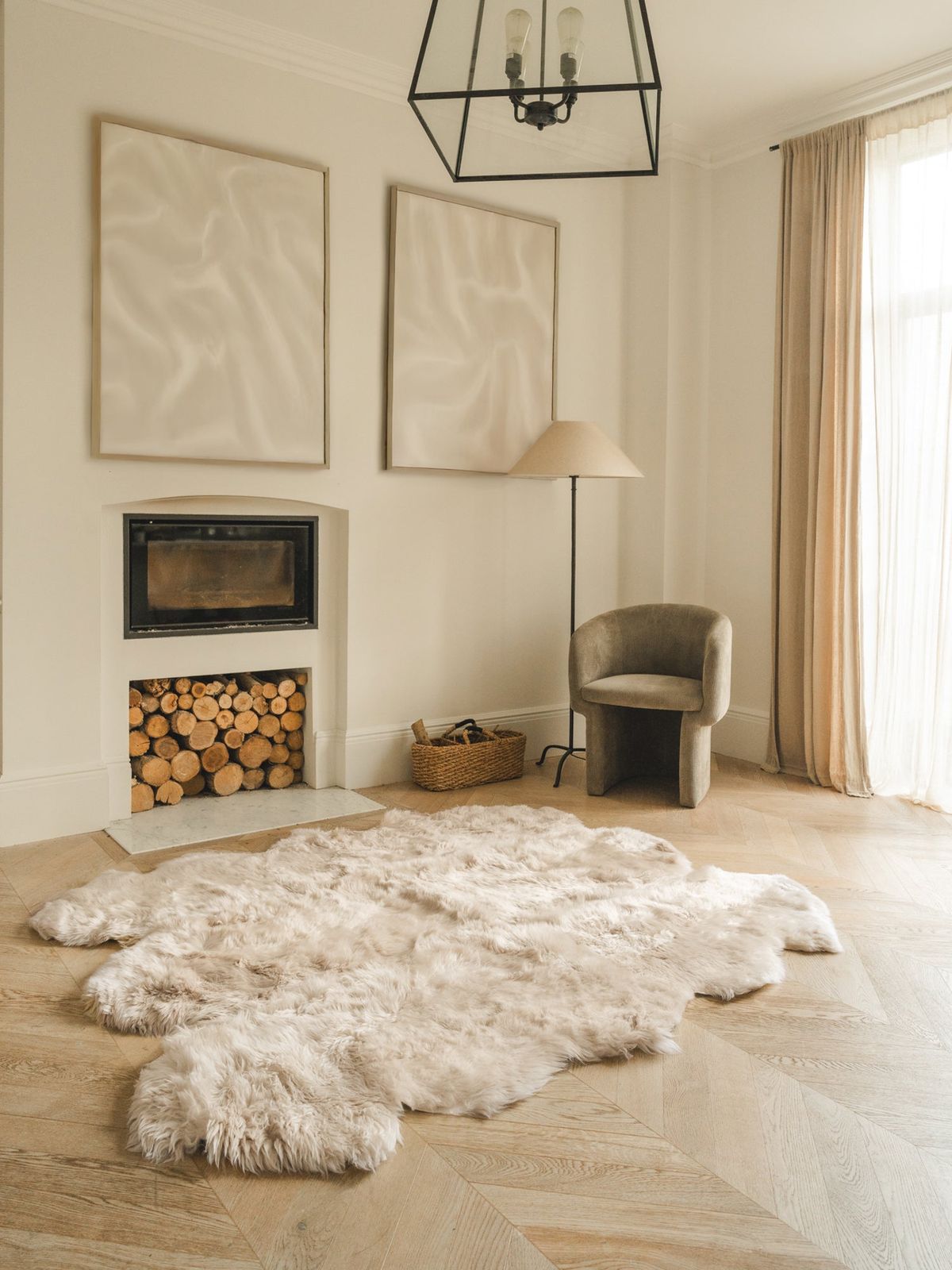 Sexto Sheepskin Rug - Cream