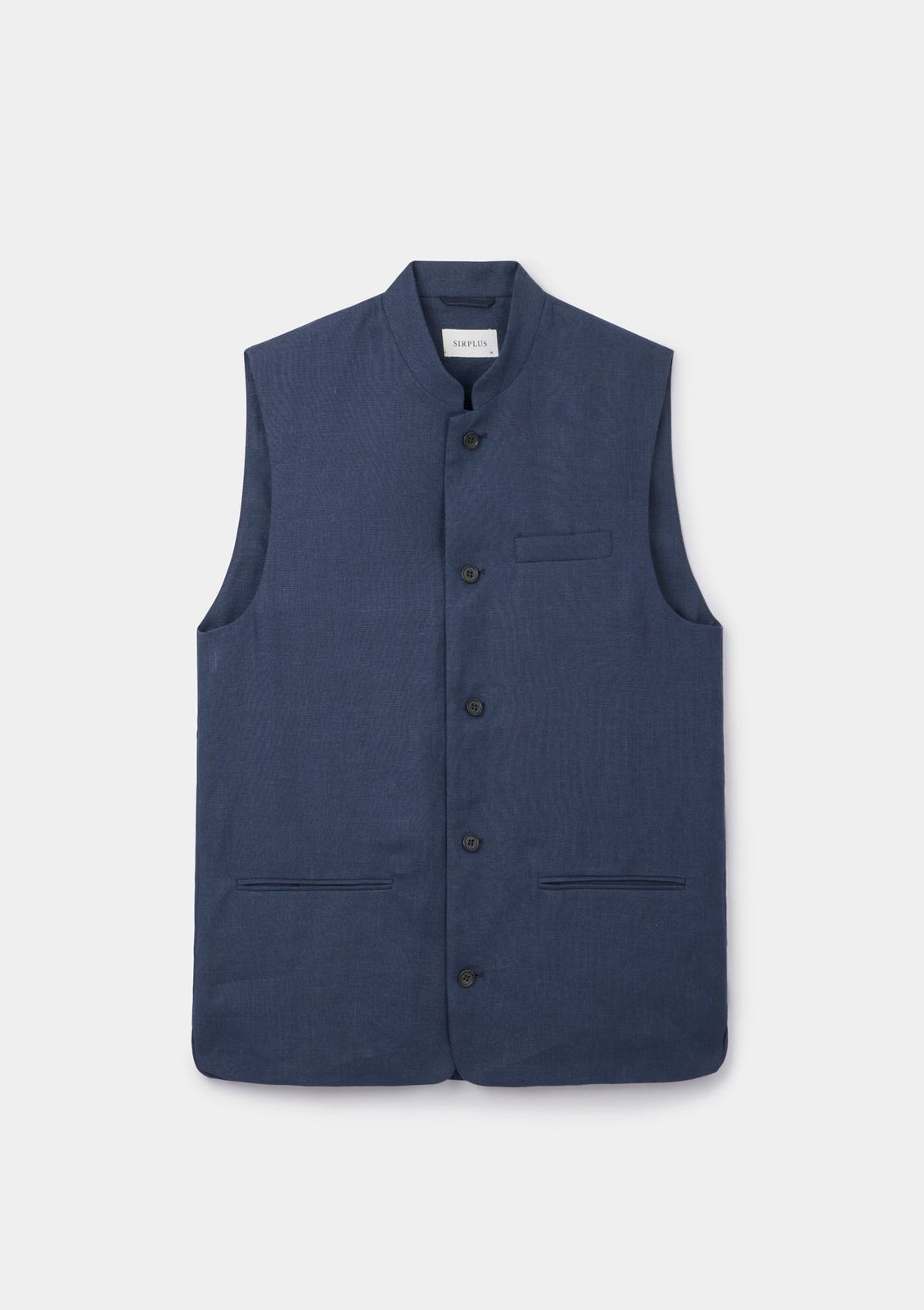 Blue Nights Linen Nehru Waistcoat