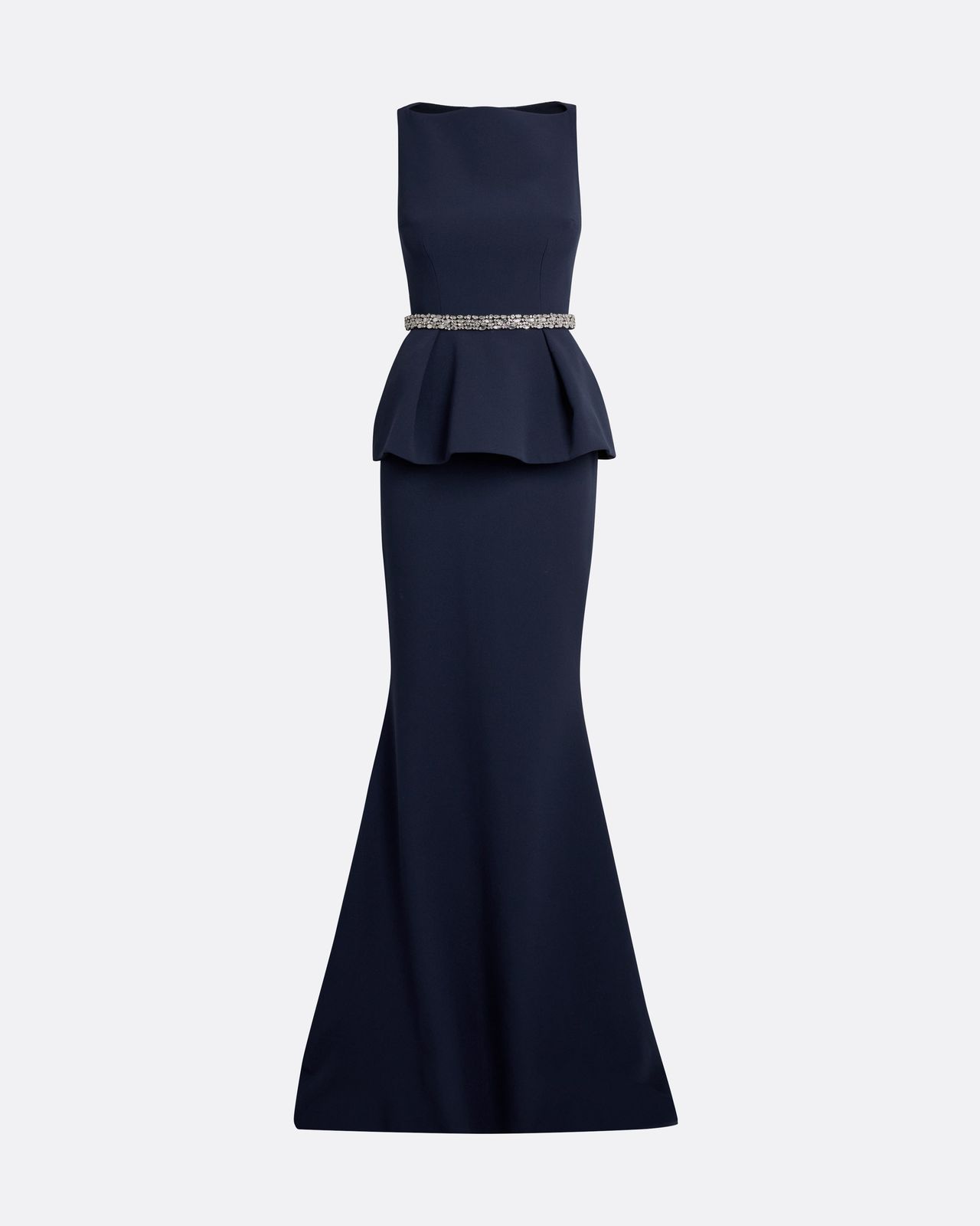 Carter Long Dress In Maritime With Crystal