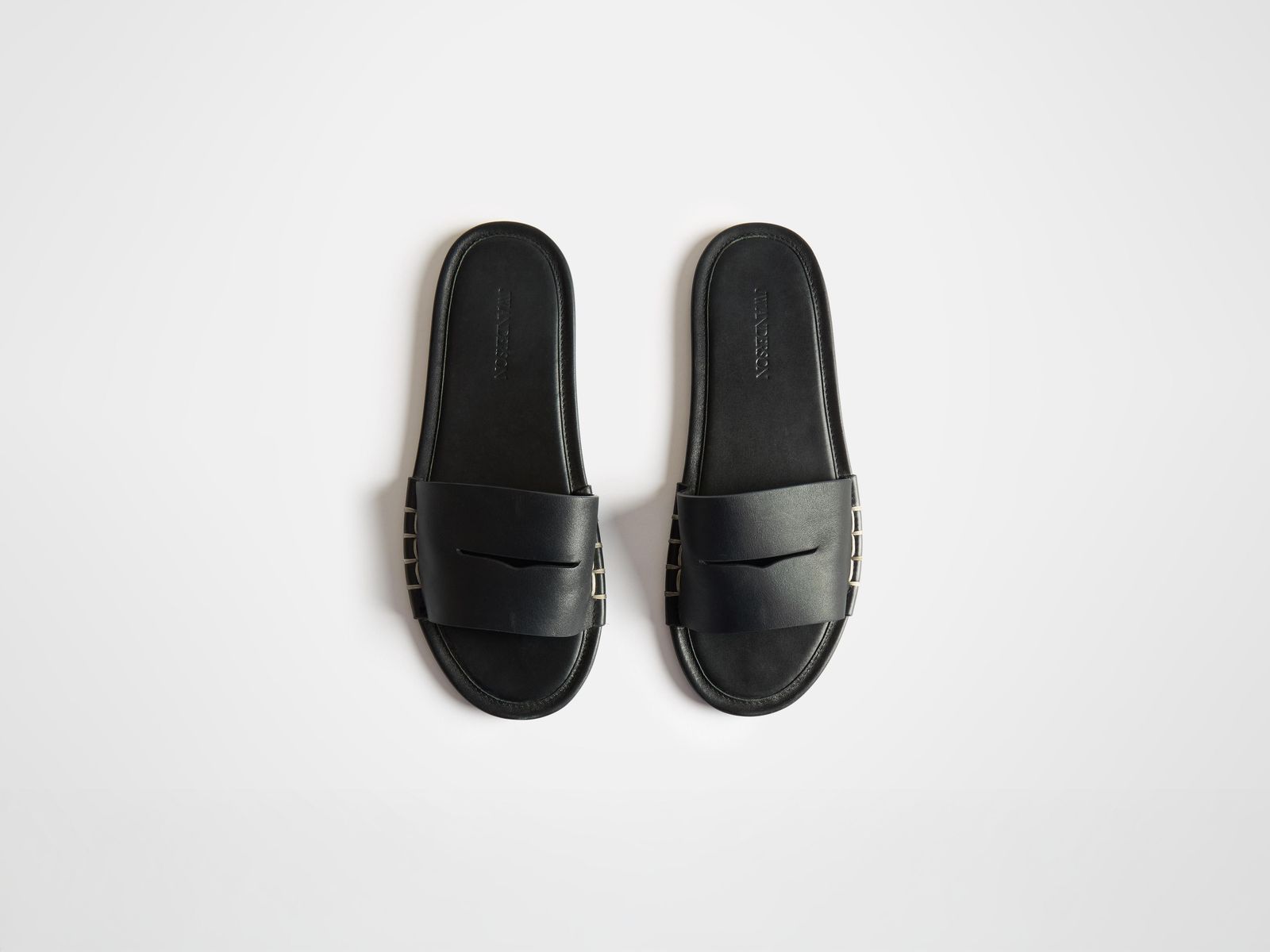 MENS LOAFER SLIDES IN BLACK