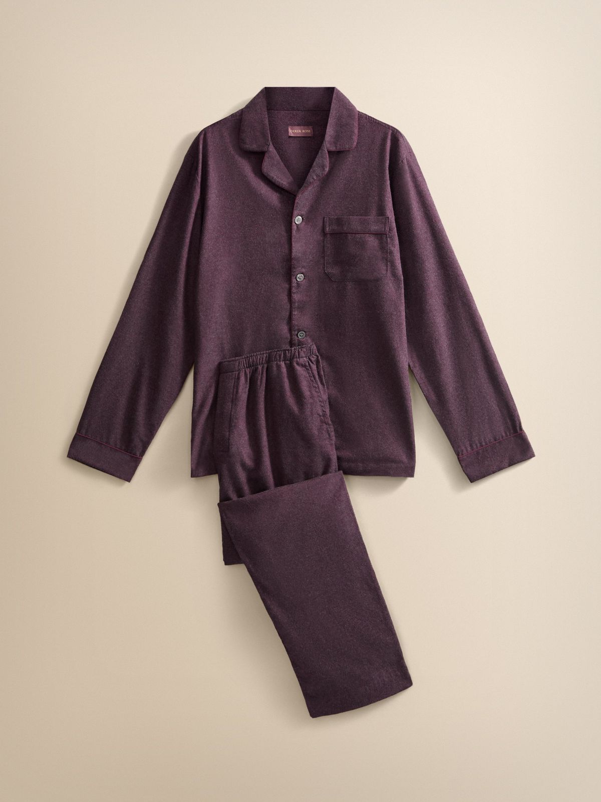 Arley Cotton Cashmere Pyjamas Burgundy