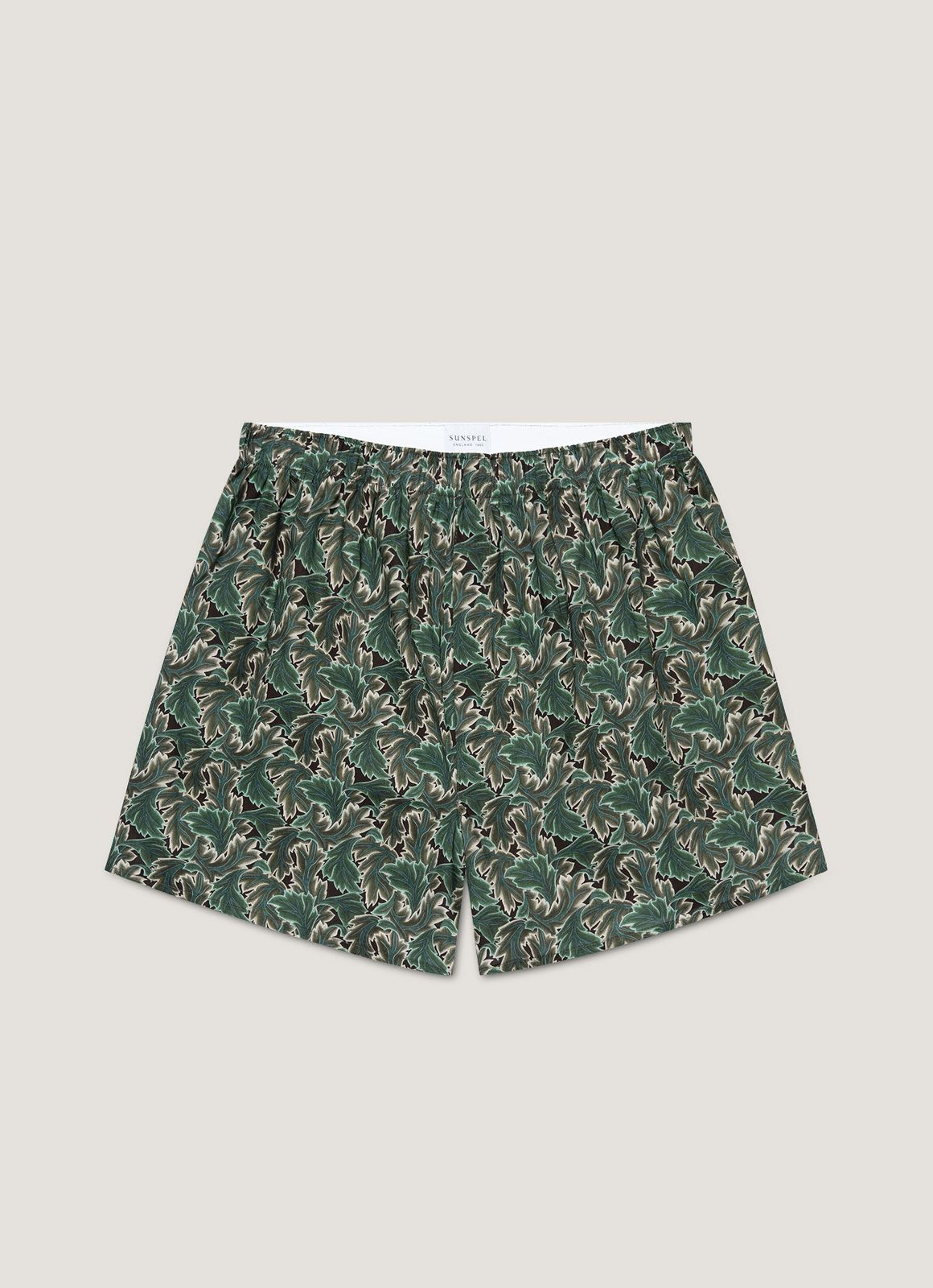 Men's Classic Boxer Short in Liberty Fabric in Midnight Green Canopy
