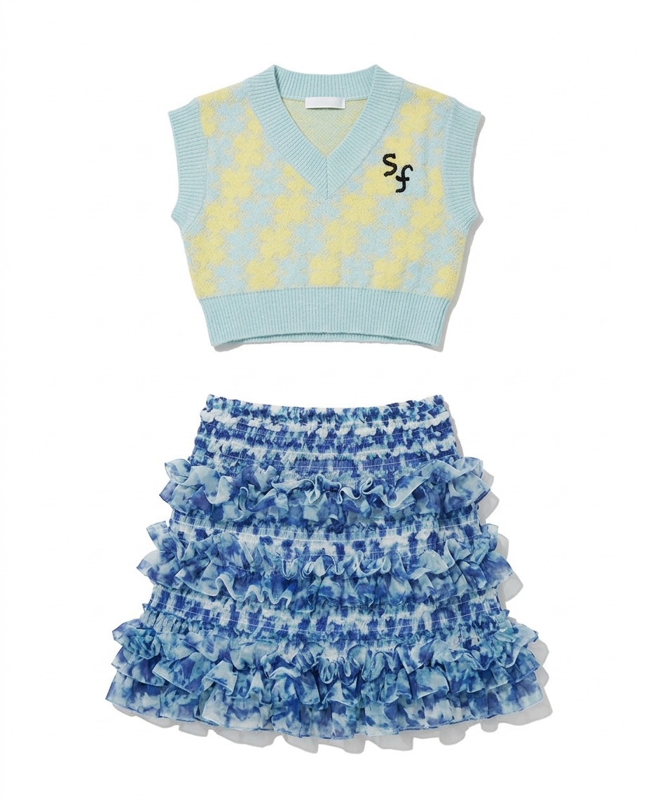 Heart Clover Cropped Vest