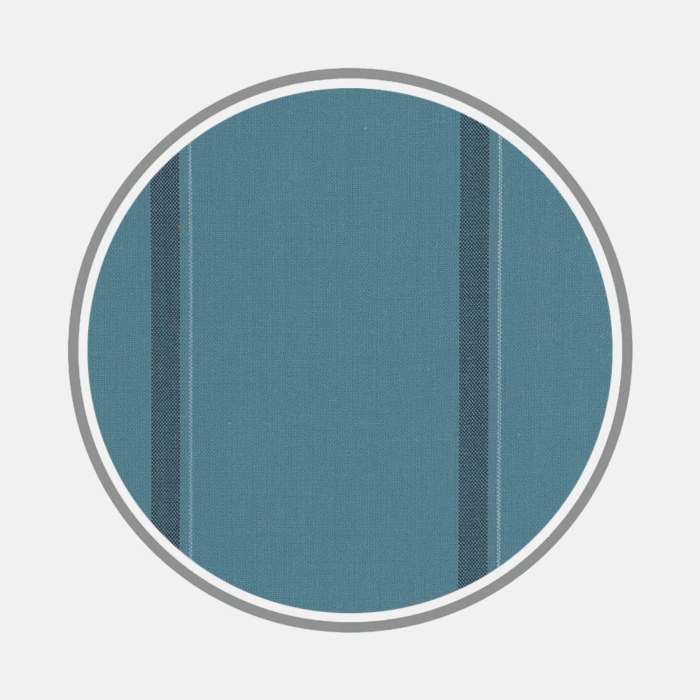 Wide Navy and Turquoise Stripe Fabric