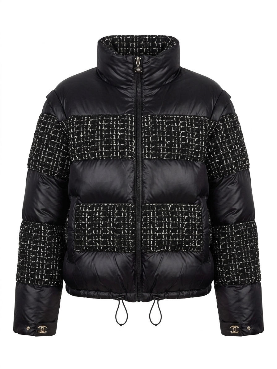 Eloise Tweed Puffer Jacket And Vest