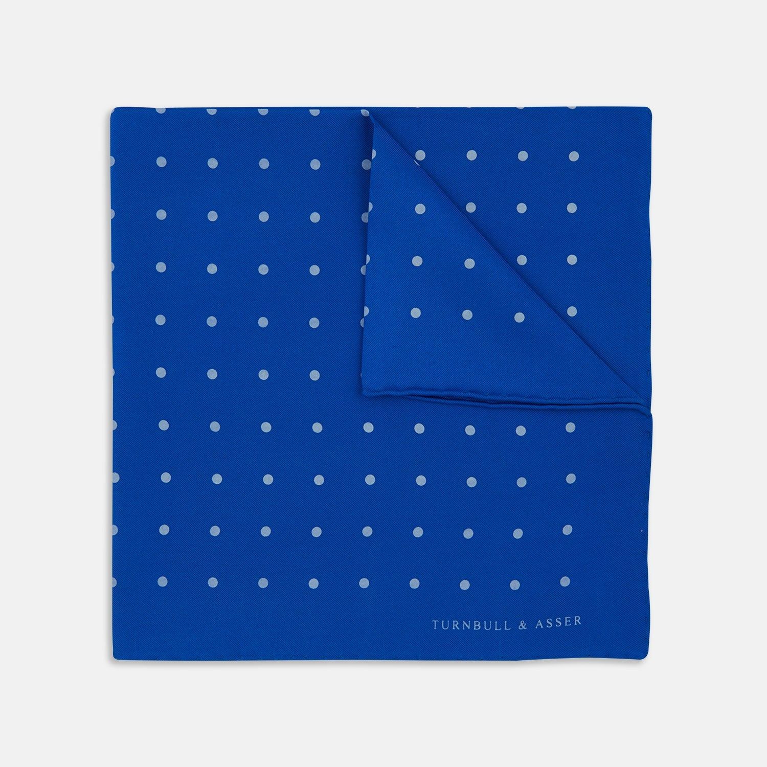 Royal Blue Spot Silk Pocket Square