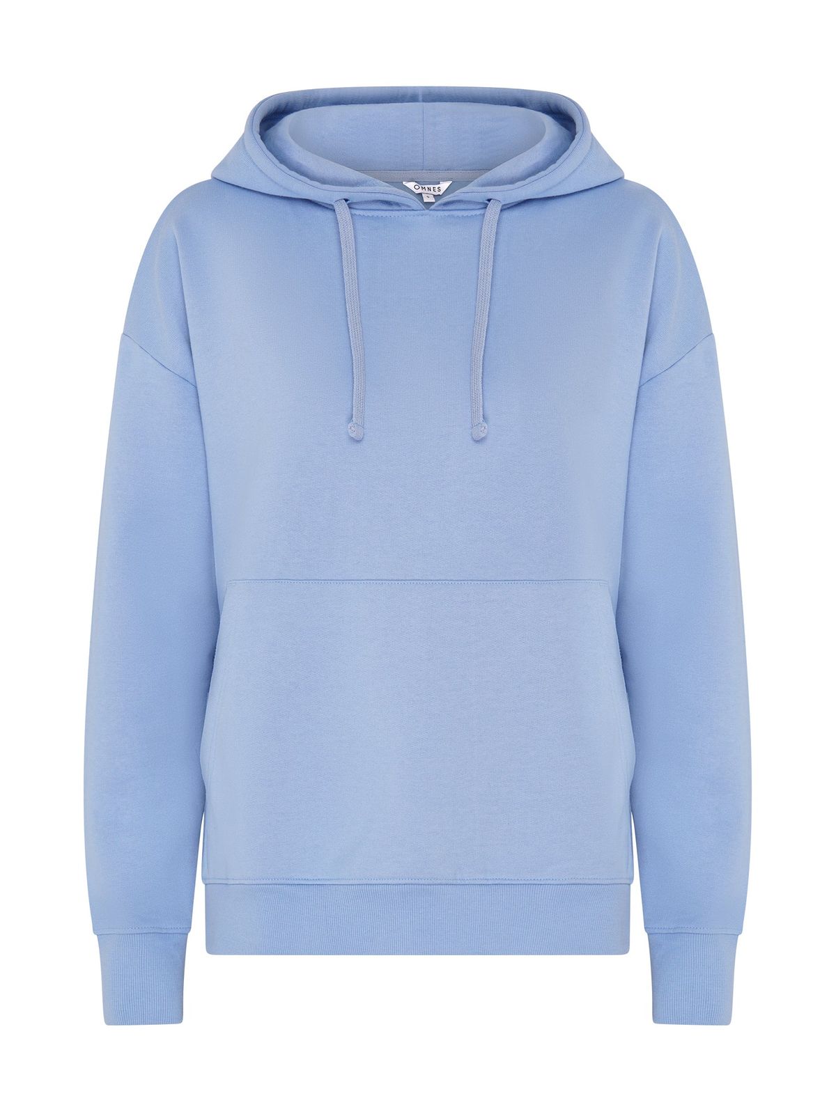 Tie Pullover Hoodie In Light Blue