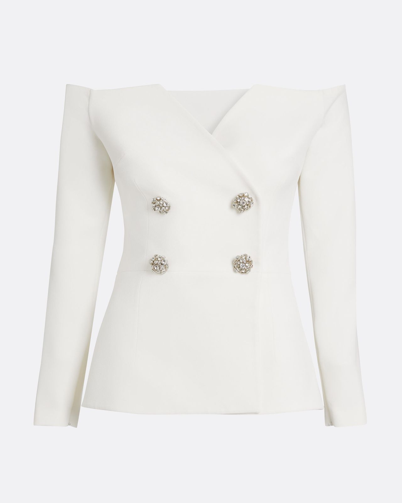 Kamile Jacket In Ivory With Crystal
