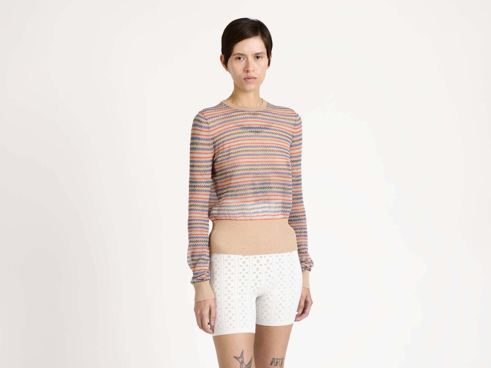 WOMENS LONG SLEEVE FAIRISLE TOP IN BURGUNDY