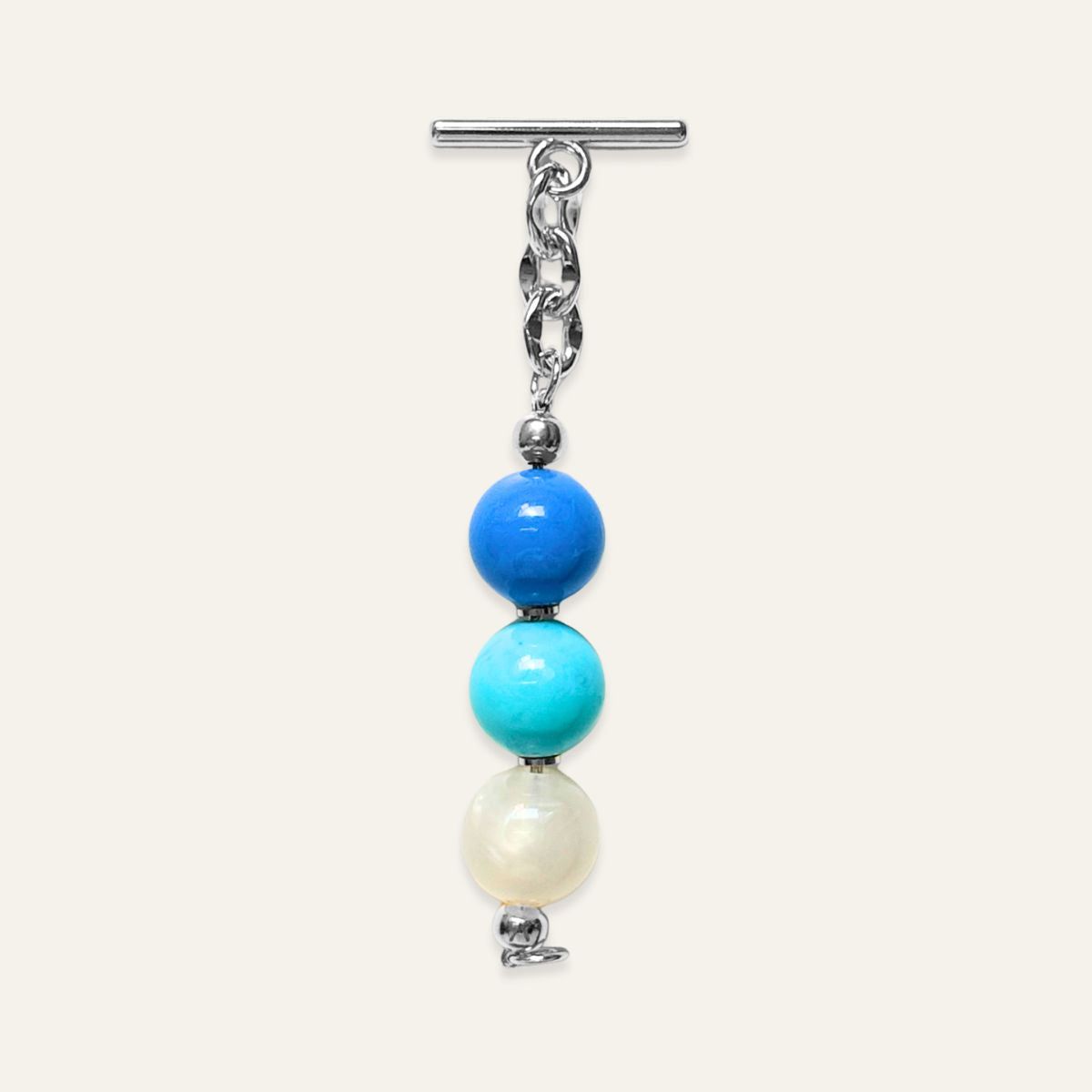 Aurora Tassel | Blue Mix with Silver hardware