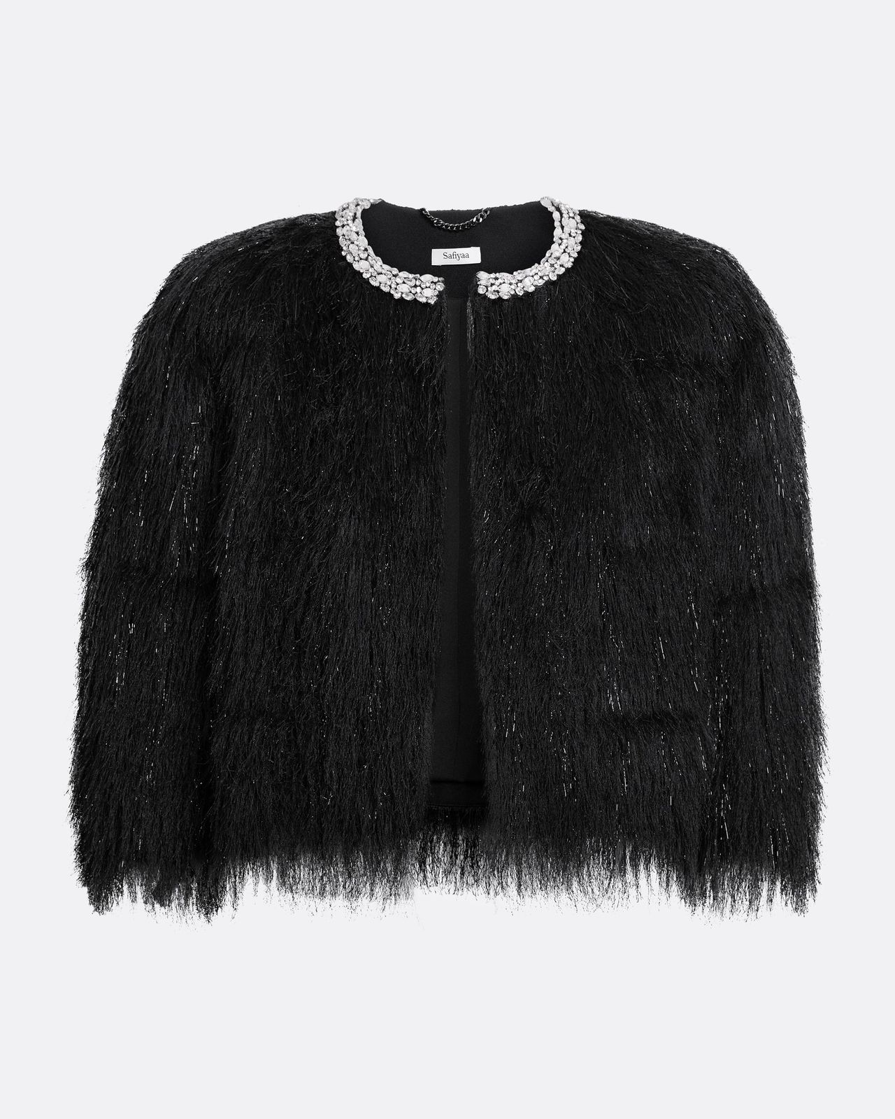 Ivy Jacket In Black With Crystal