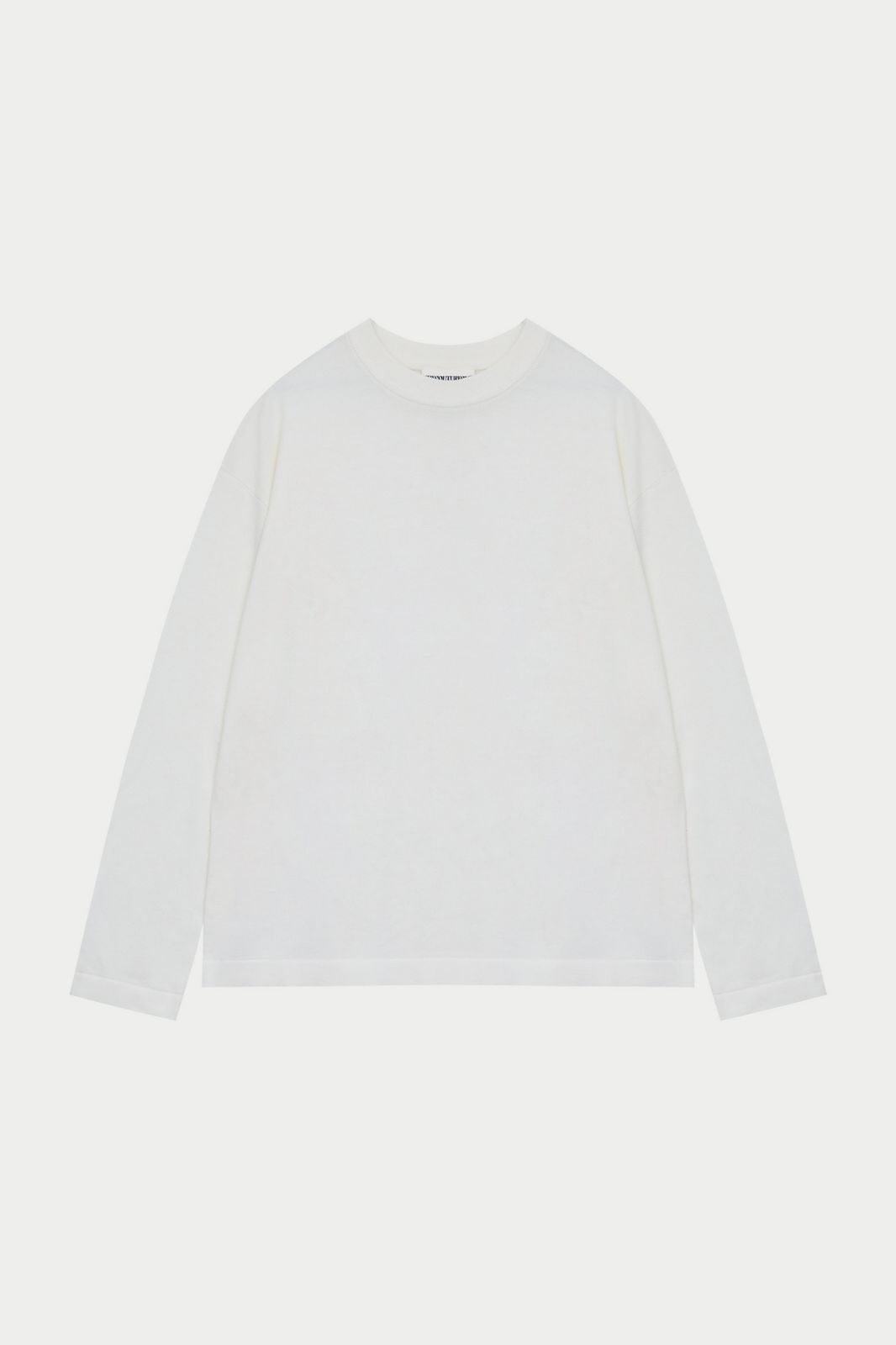 FINE GAUGE KNIT LONG SLEEVE T-SHIRT - OFF WHITE