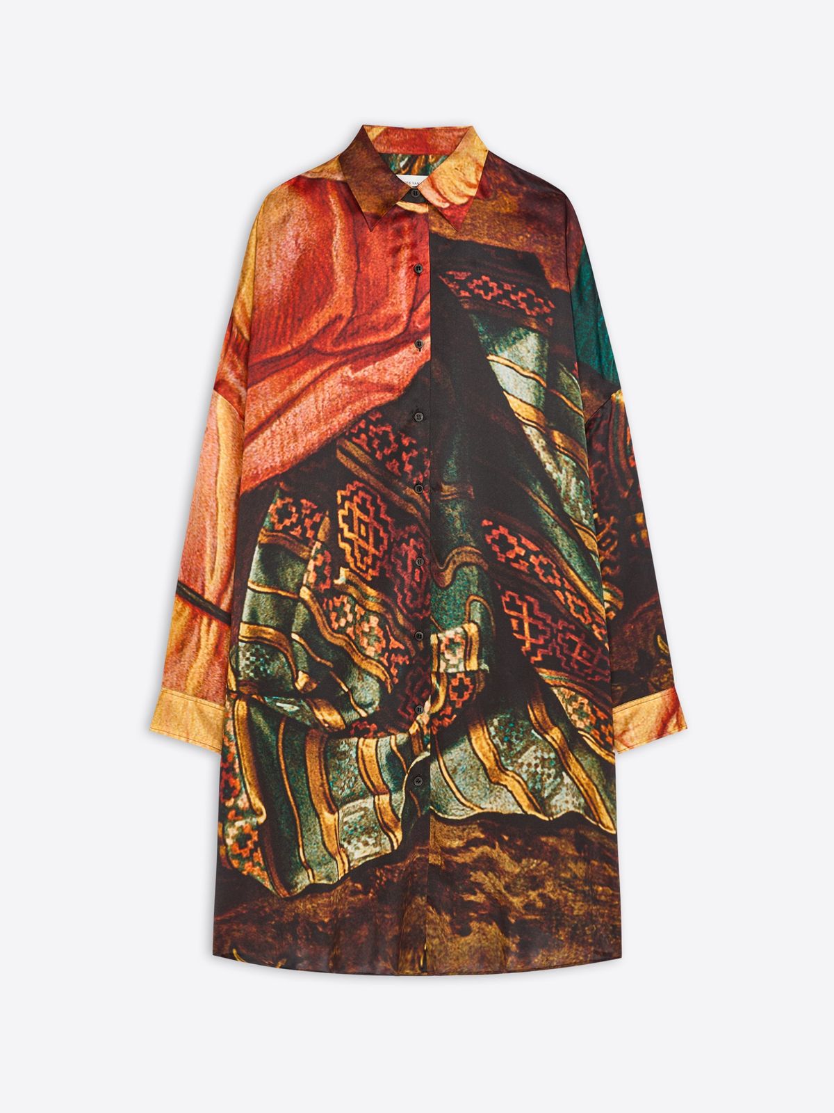 Silk shirt dress