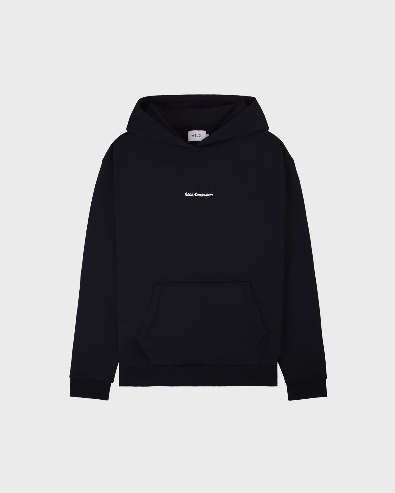 Jordaan VA Script Hoodie | 100% Organic Cotton | Black