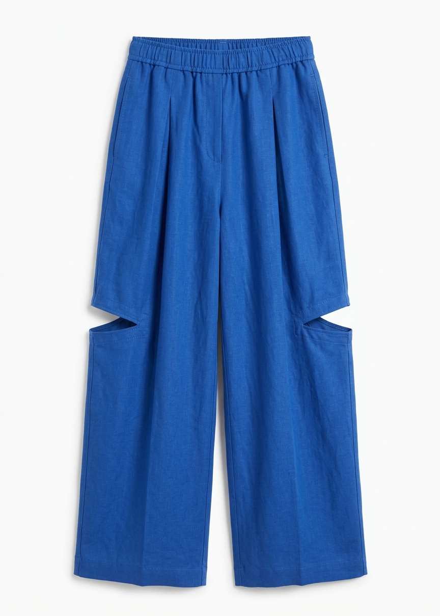 Anzio Wide Leg Pants - Cobalt