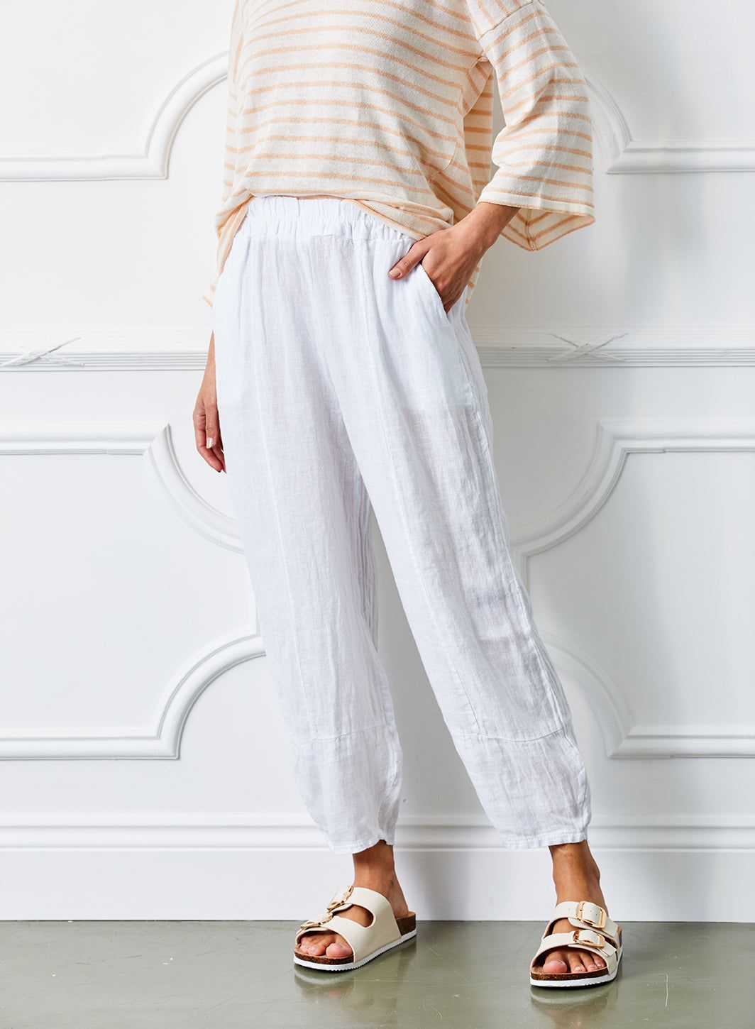 Sicily Carrot Shape Linen Pants