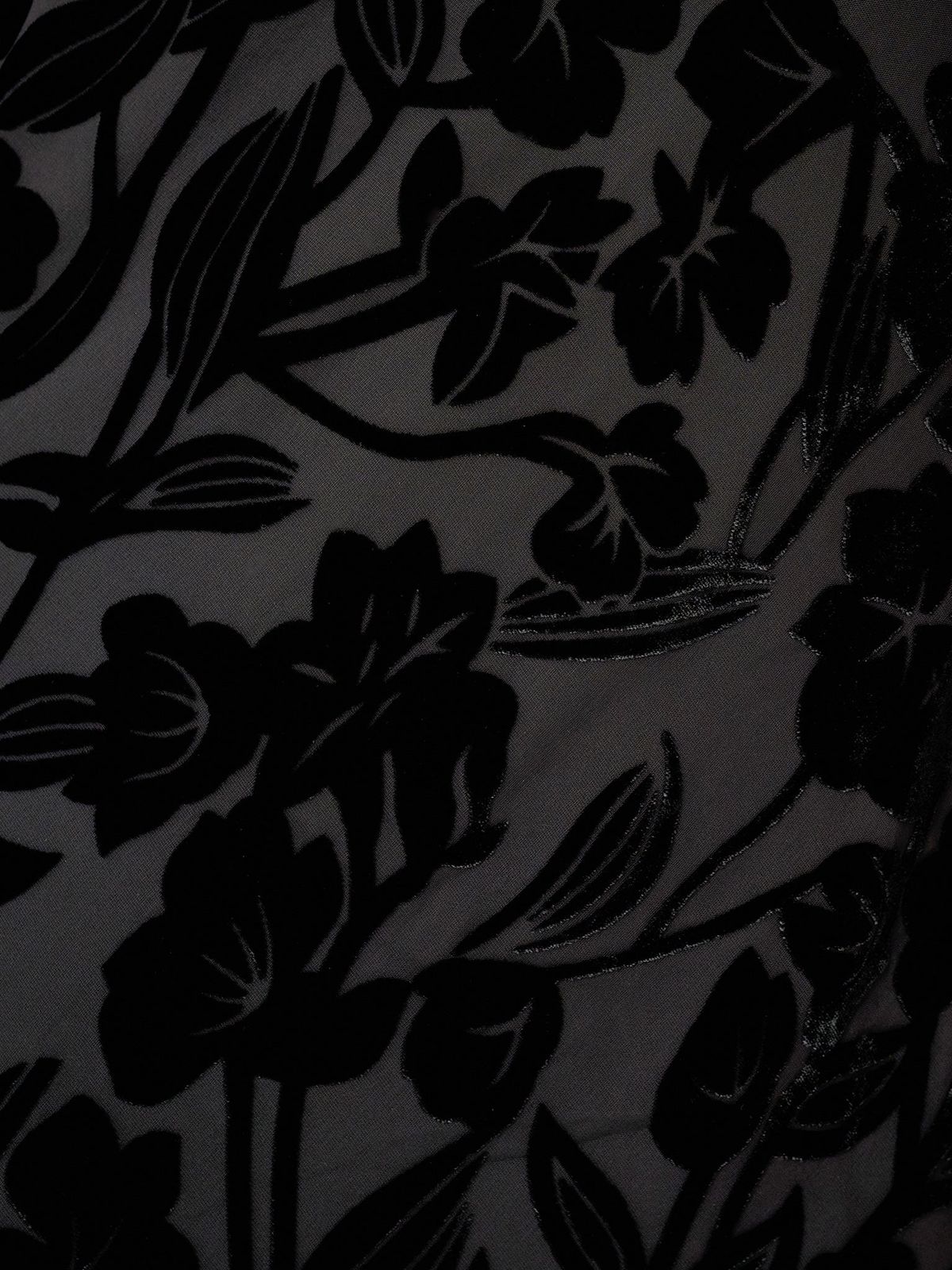 Marj Dress In Black Devore Floral
