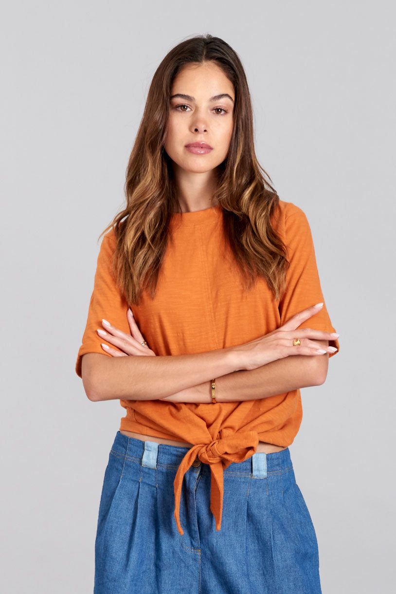 ANISA | GOTS Organic Cotton Top | Burnt Orange
