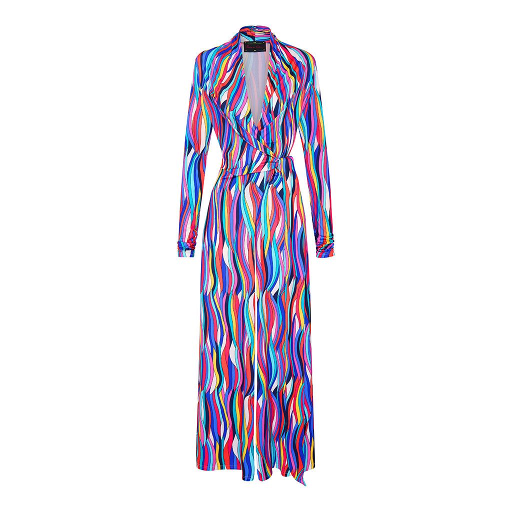 Abstract Wide Leg Jumpsuit