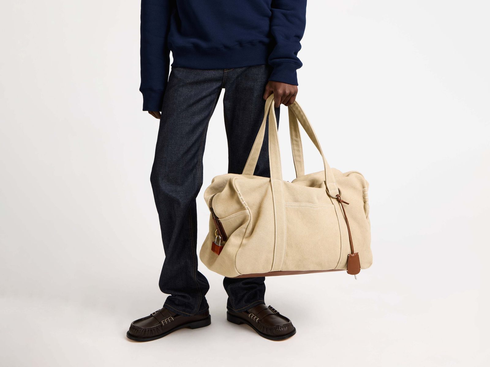 WEEKENDER CANVAS TOTE BAG IN STONE