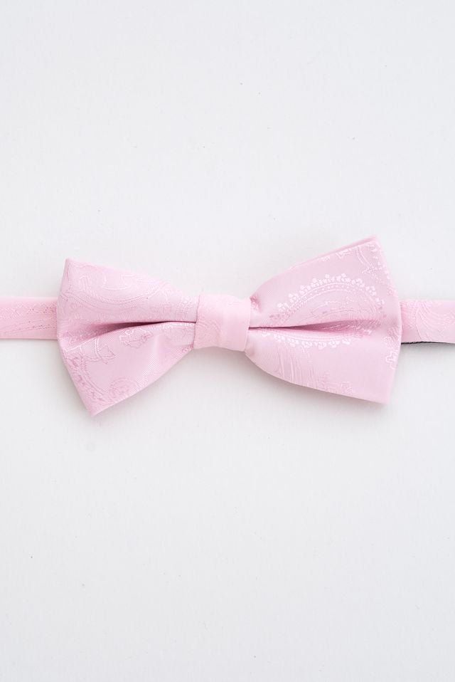 Junior Light Pink Paisley Bow Tie