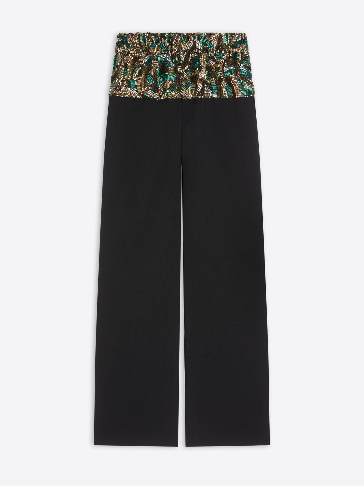 Embroidered waist pants