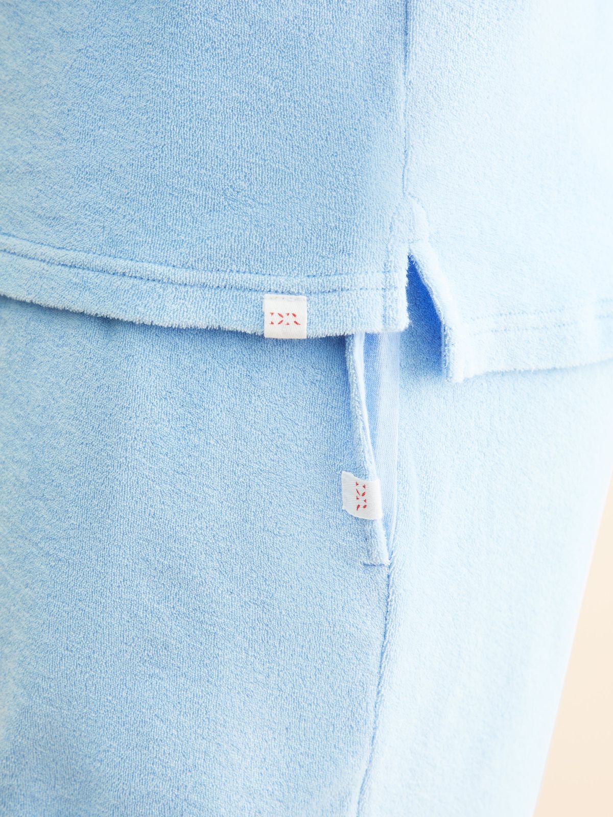 Teddy Terry Cotton Polo Shirt Light Blue