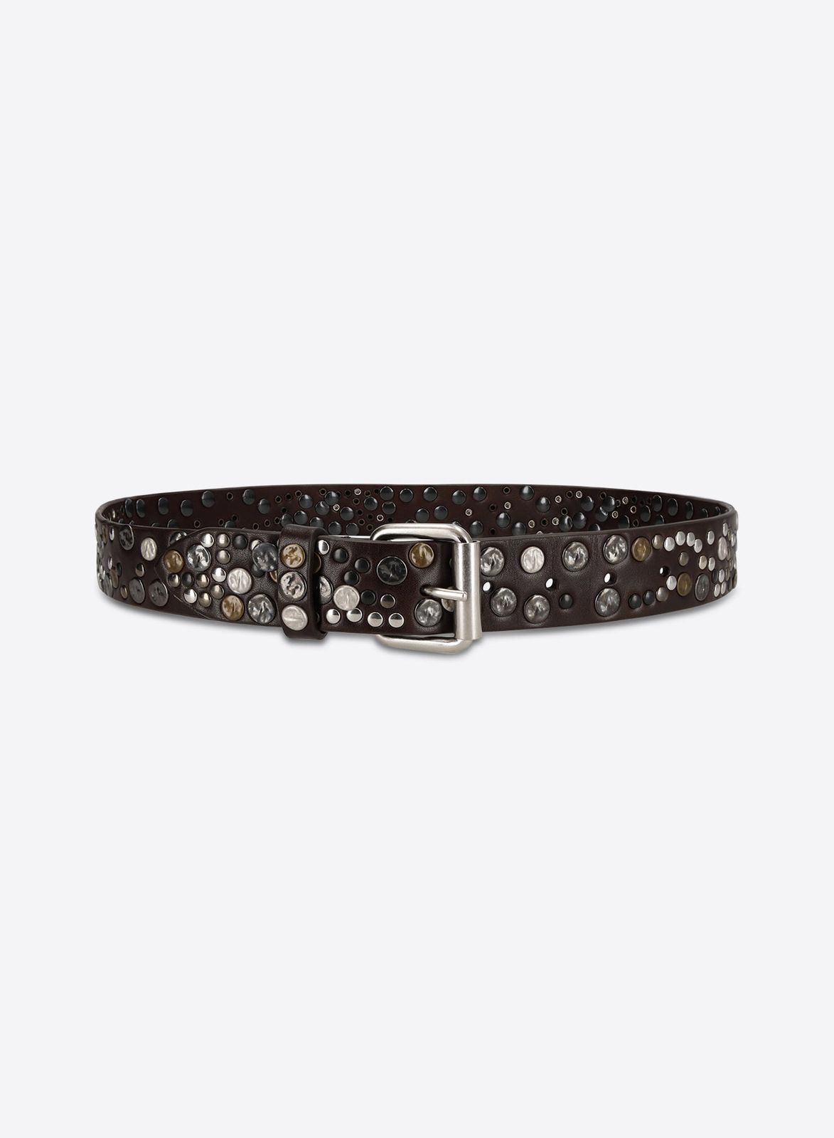 Studded leather belt