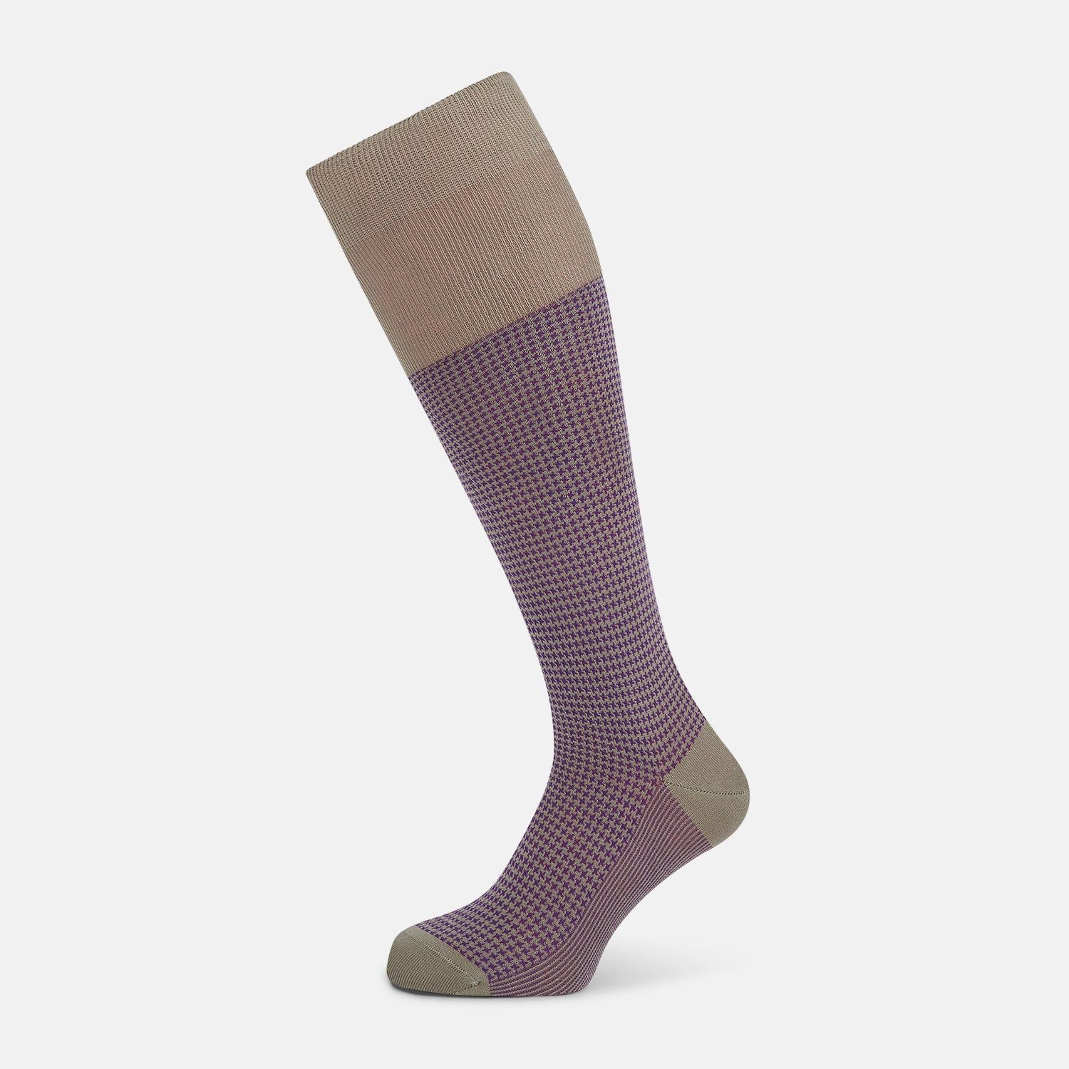 Concrete Houndstooth Long Socks