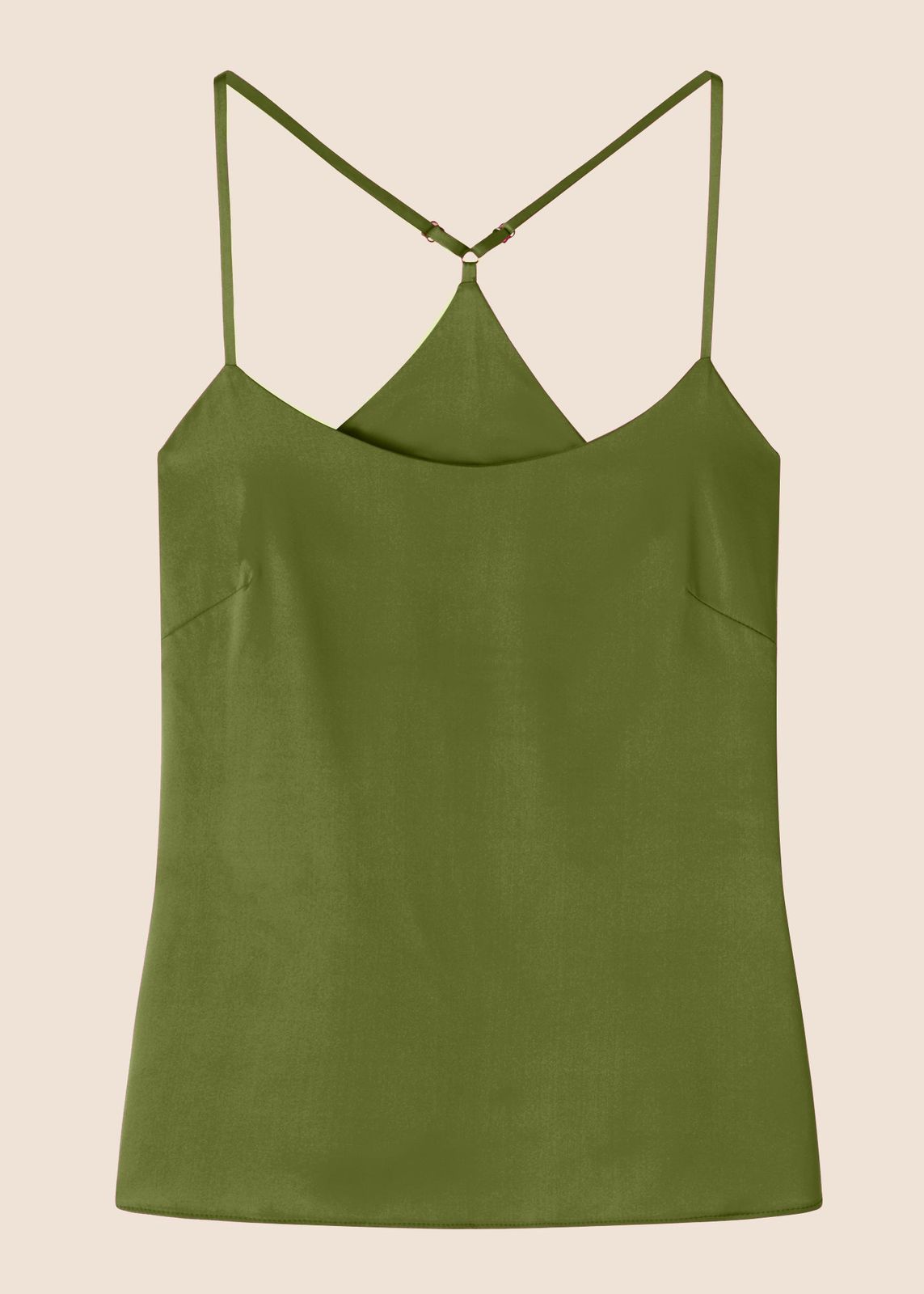 Lola Matcha Silk Camisole Top